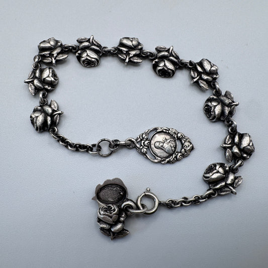 Superbe Dizainier ancien « roses de Sainte Thérèse » avec médaille reliquaire