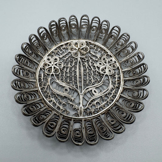 Petit vide poche Ancien en argent massif égyptien