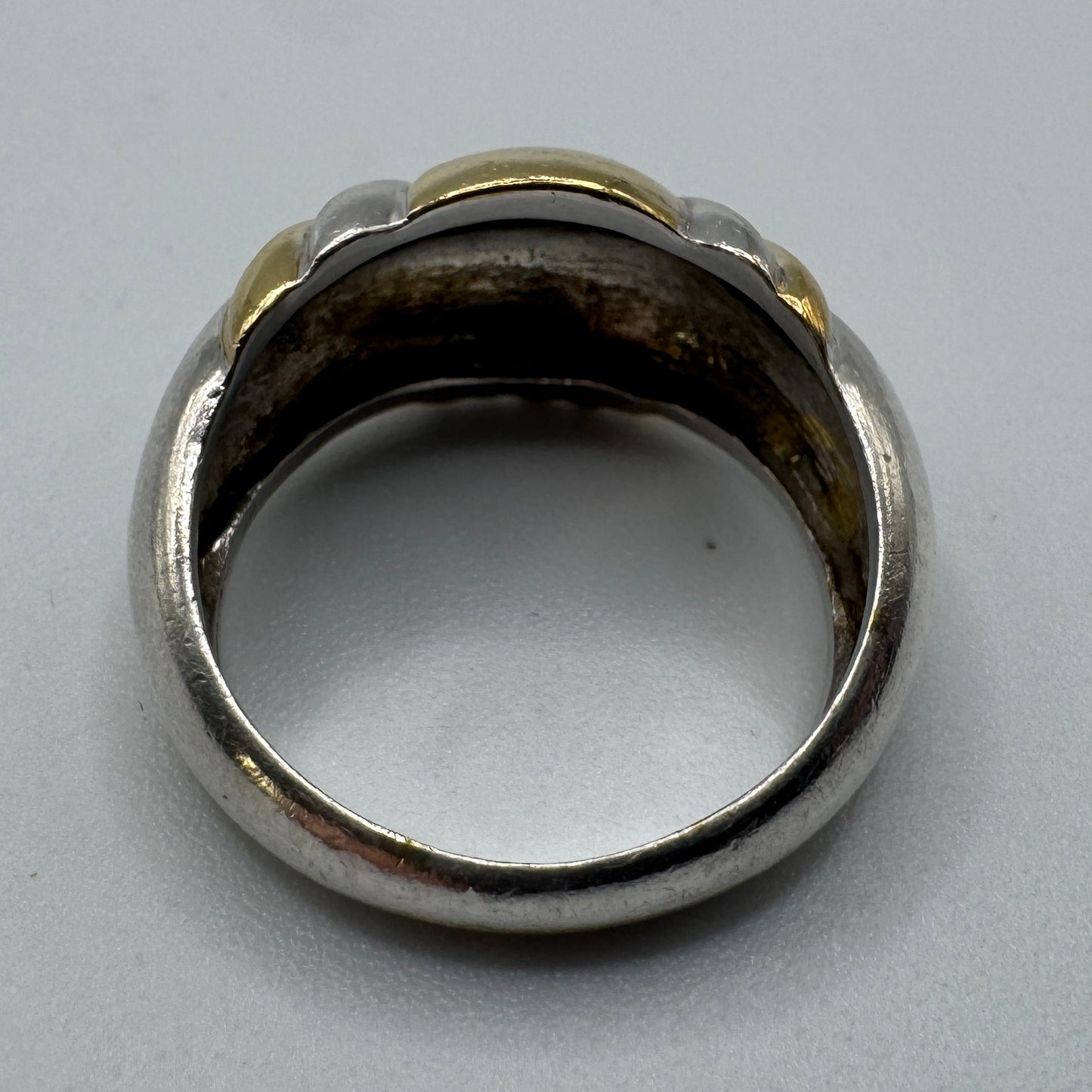 Bague en argent et vermeil