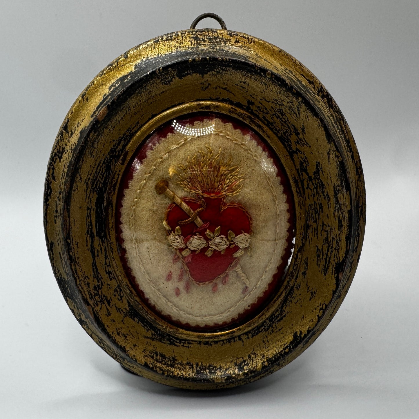 Reliquaire ancien Napoleon III - ex voto - Coeur Sacré de Marie