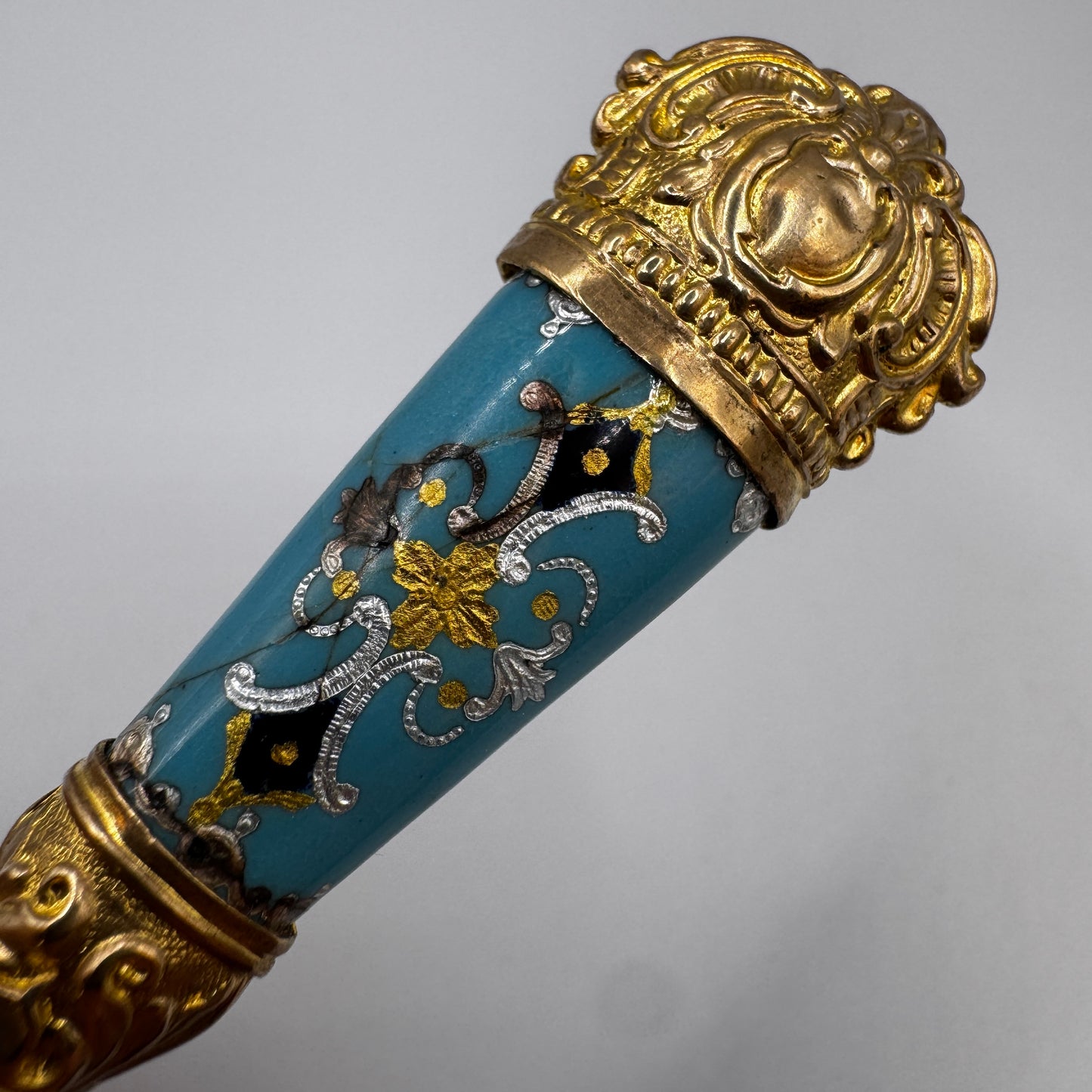 Superbe Cachet Sceau ancien vers 1850 - porcelaine émaillé