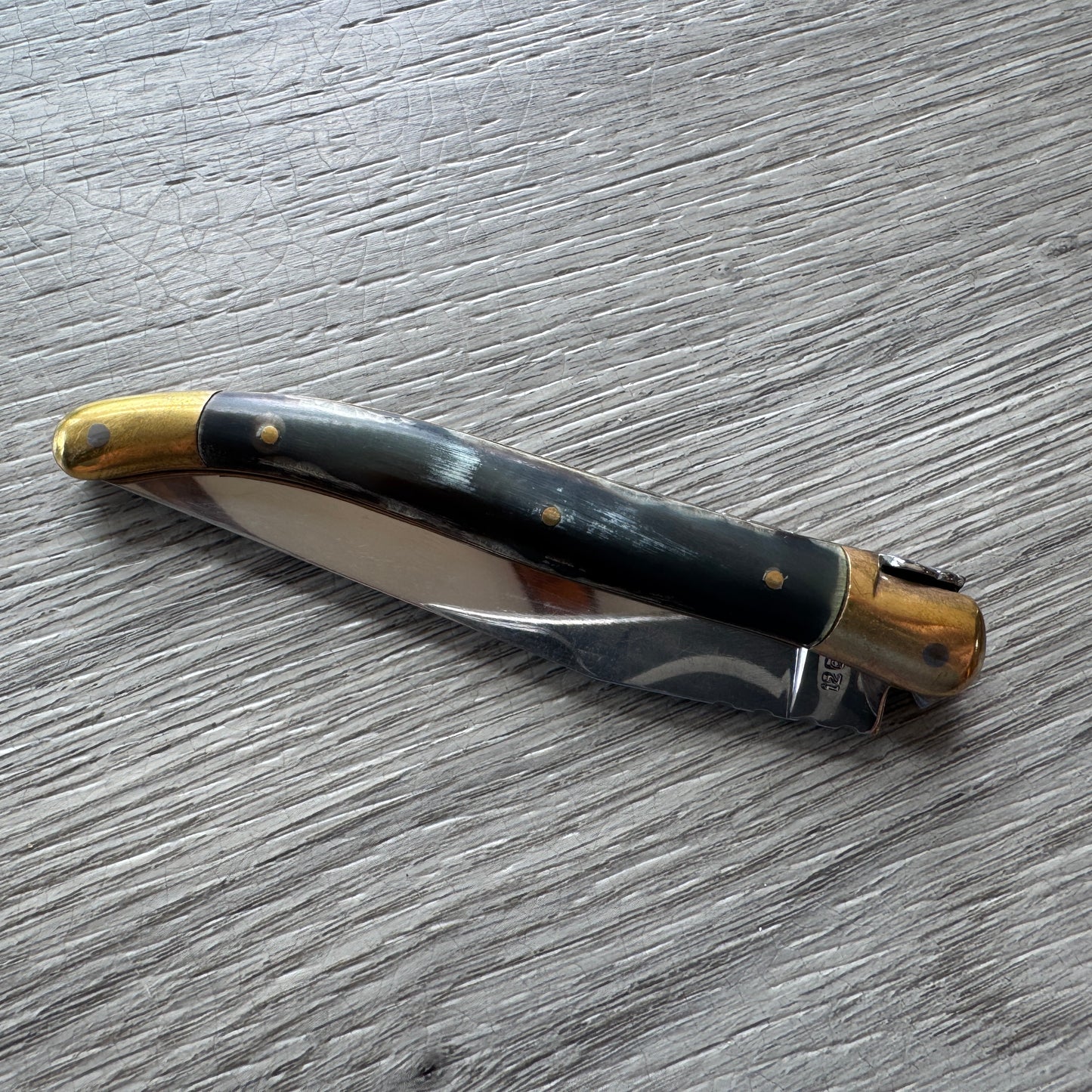 Couteau pliant laguiole G. David extra arbalète - Corne