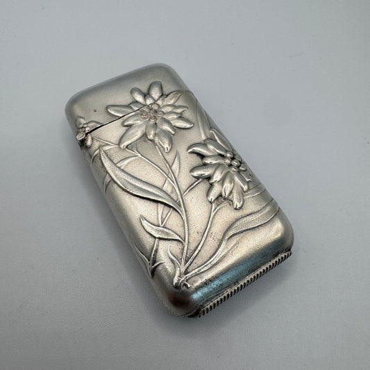 Pyrogène Ancien Art Nouveau « edelweiss » - métal argenté