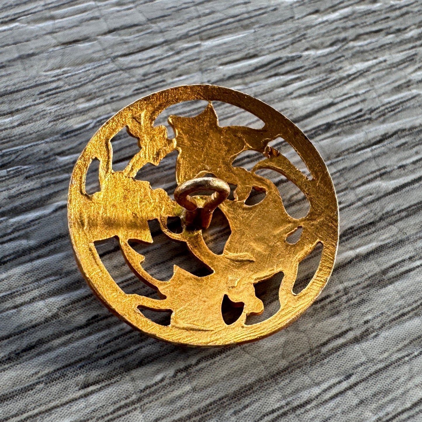 Bouton ancien en bronze - époque 1900