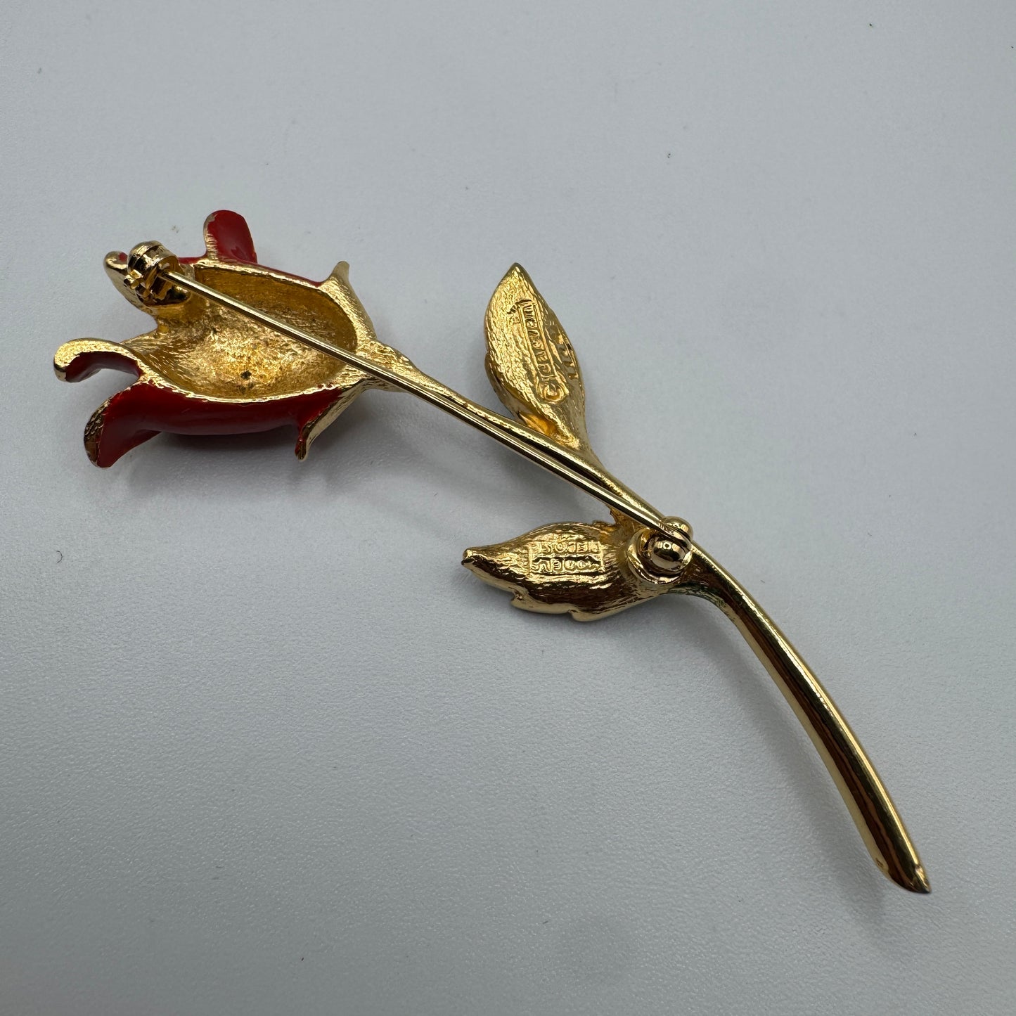 Broche créateur Vintage « rose » CARVEN - métal doré