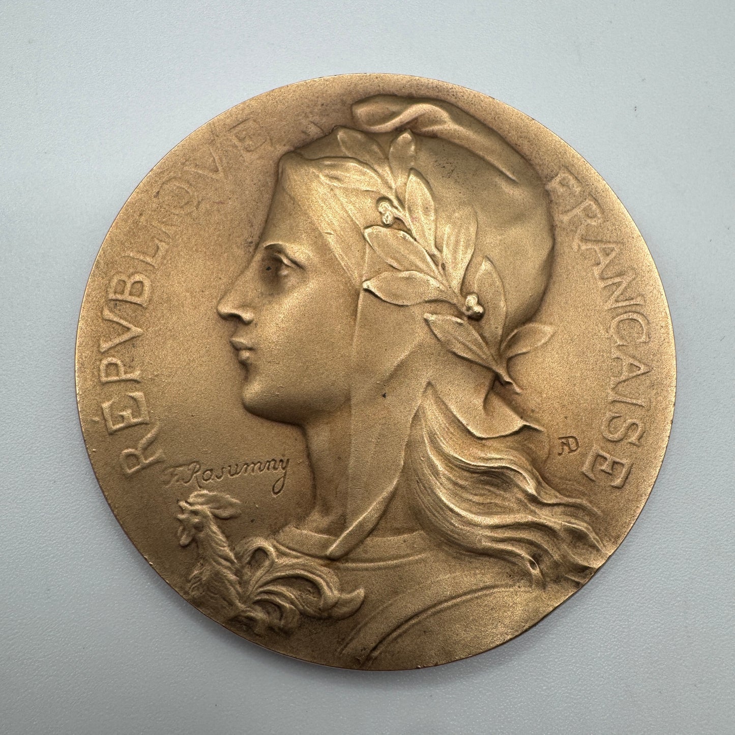 Médaille ancienne en bronze « association agricole de St Amand » - signée Rasumny
