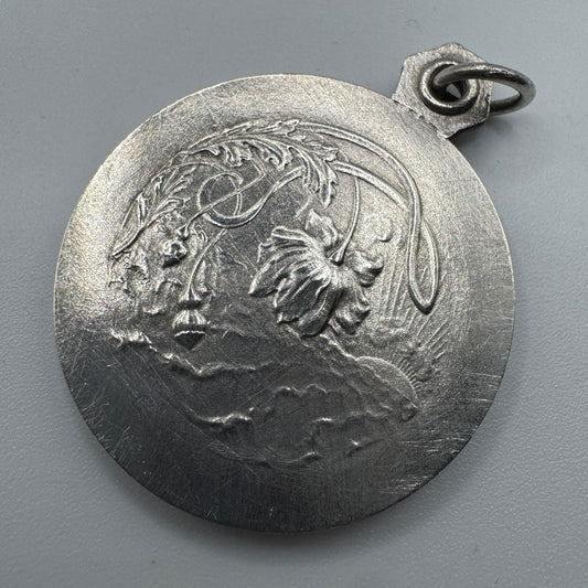 Miroir de poche ancien vers 1900