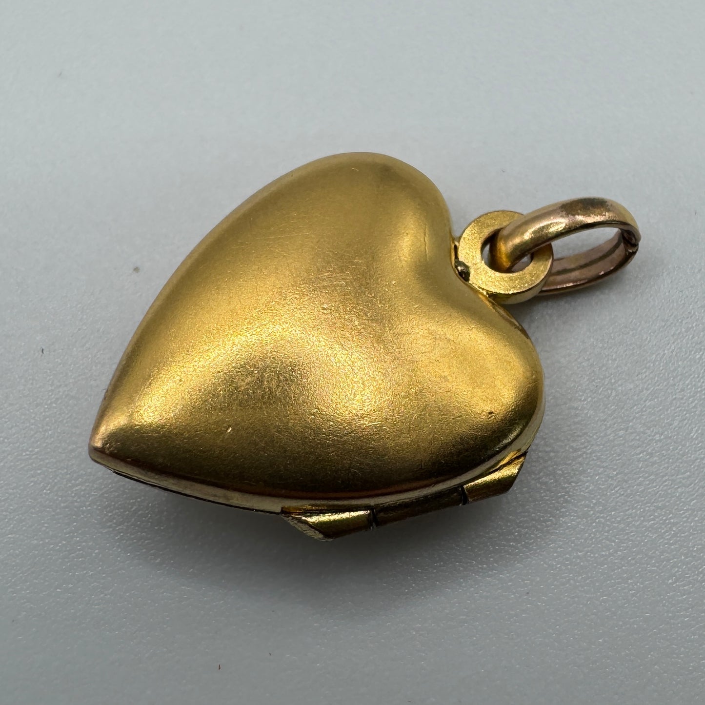 Pendentif ancien porte photo ou relique « coeur » - plaqué or