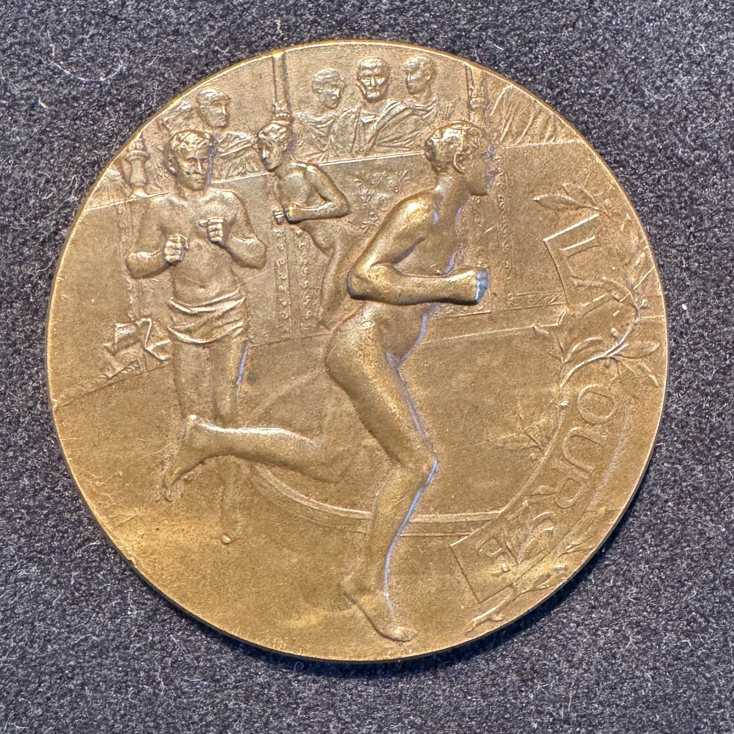 Médaille ancienne « La course » - par Rivet
