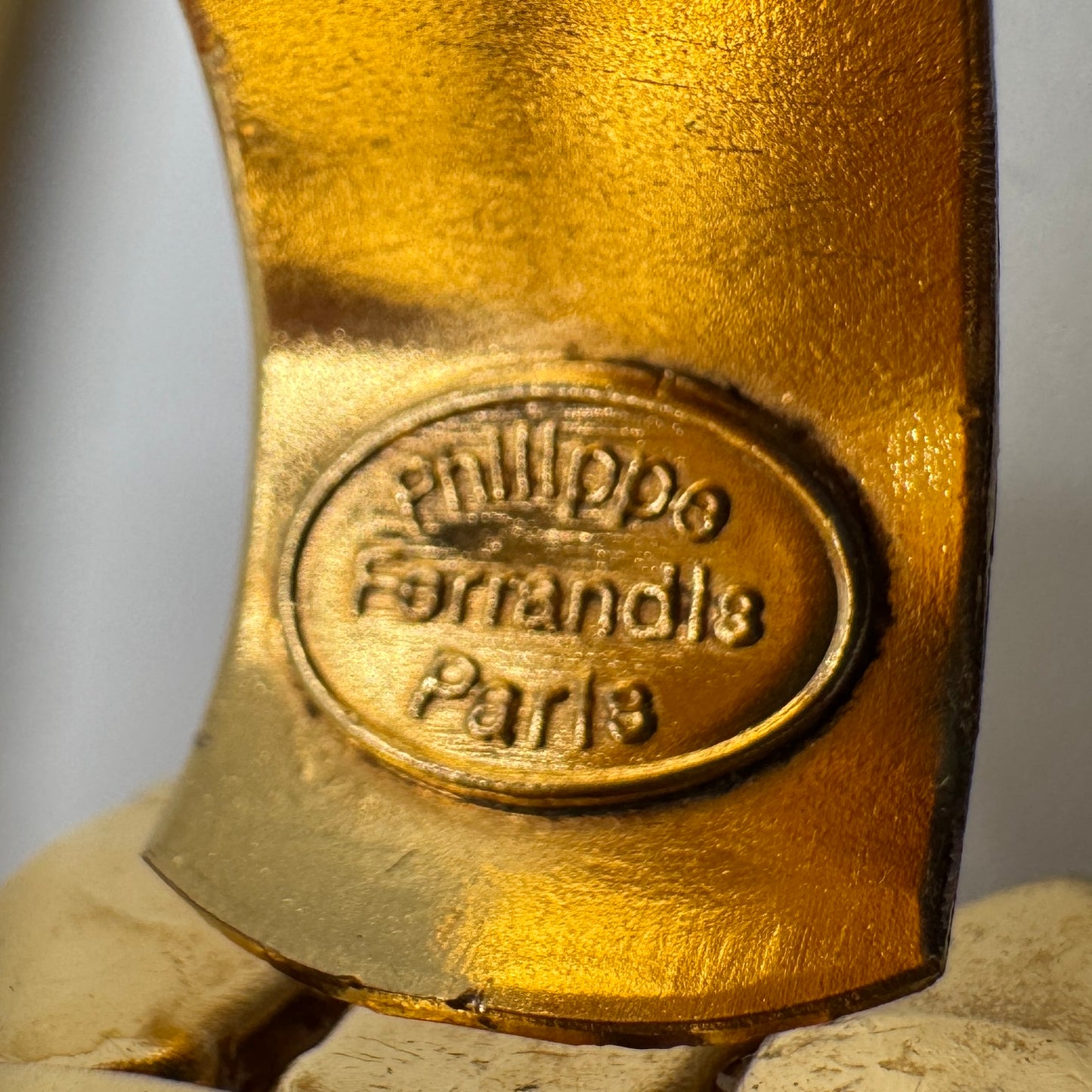 Bague de créateur Philippe Ferrandis Paris - métal doré et verroterie