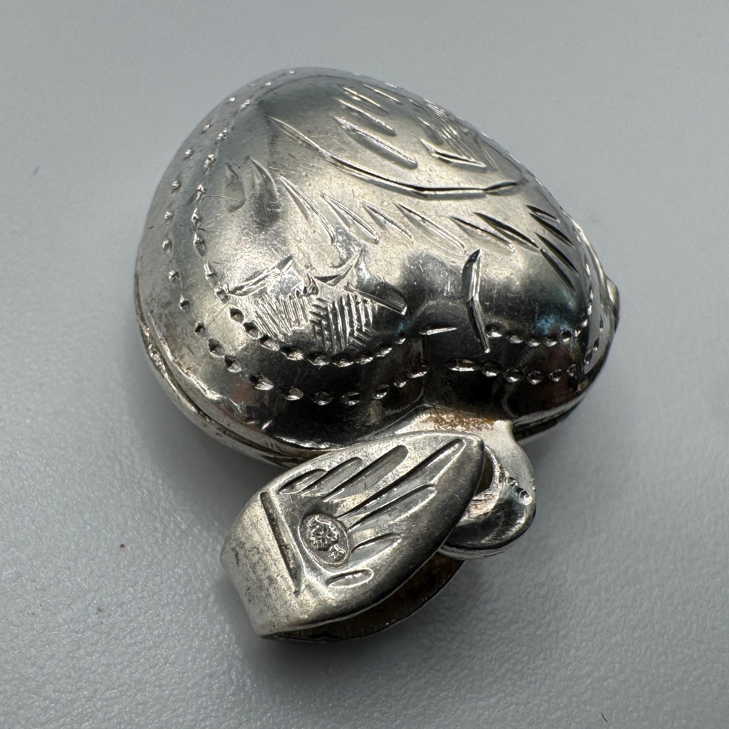 Petit Pendentif « cœur » - porte photo ou relique - argent