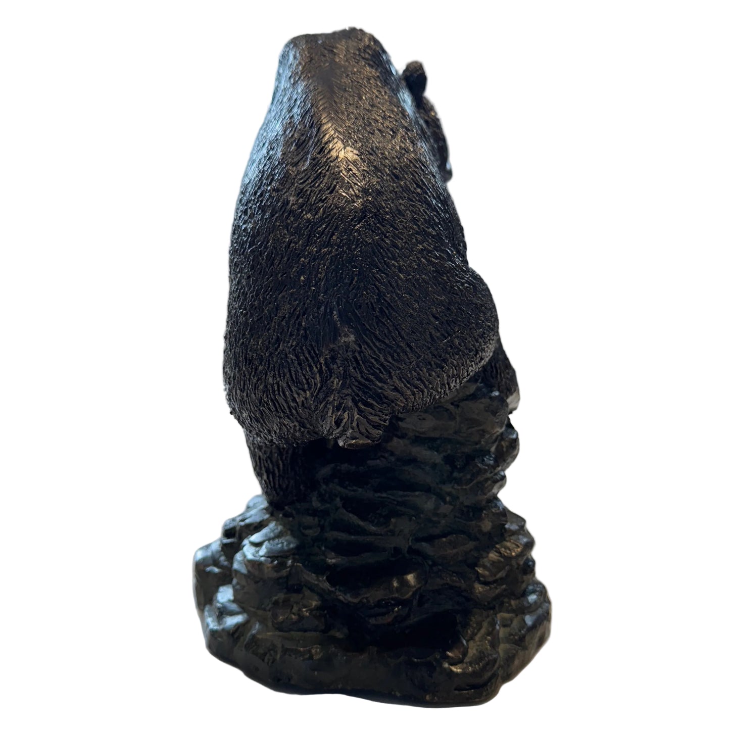 Sculpture en bronze - Ours sur Rocher- statue animalière - décoration