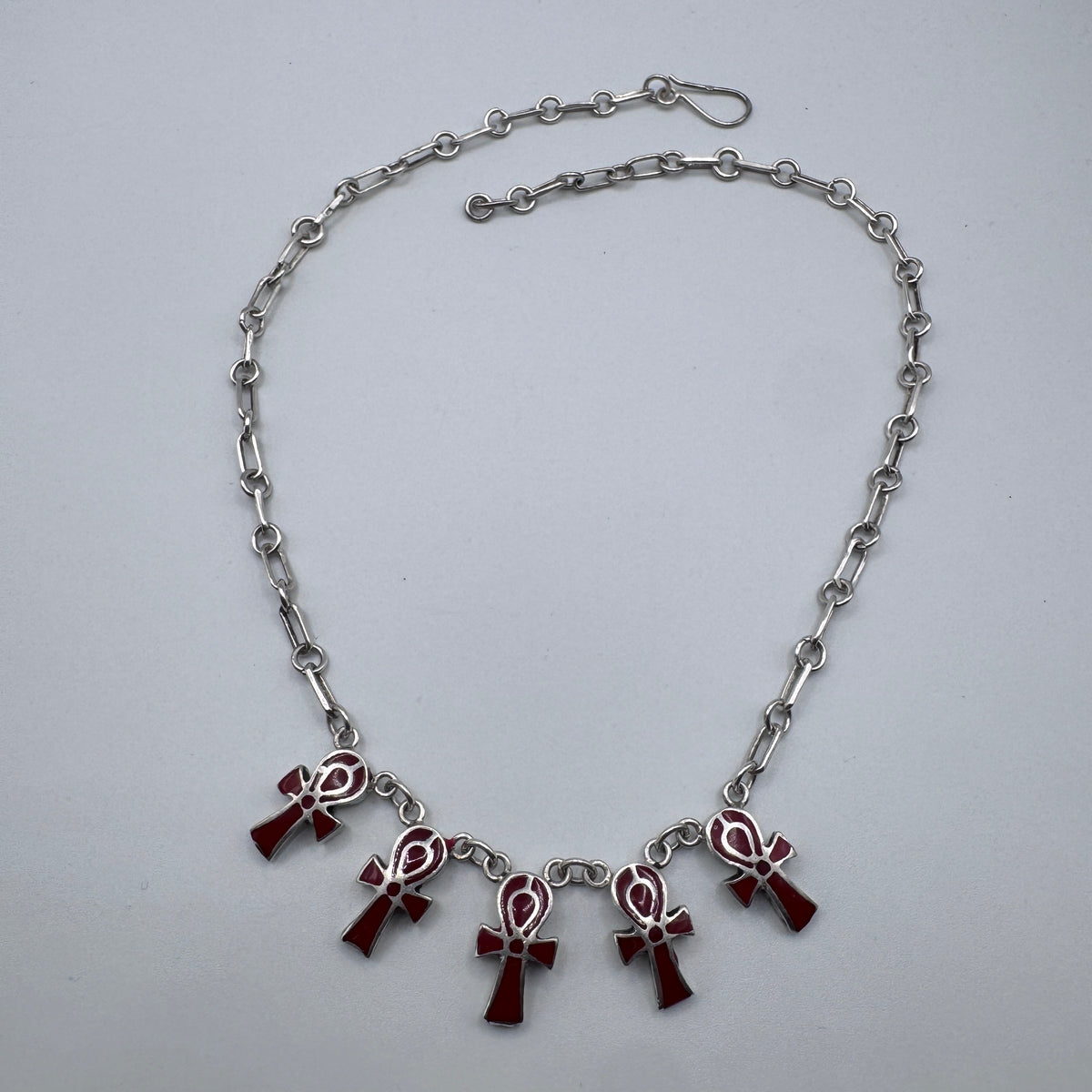 Collier ancien égyptien - en argent émaillé