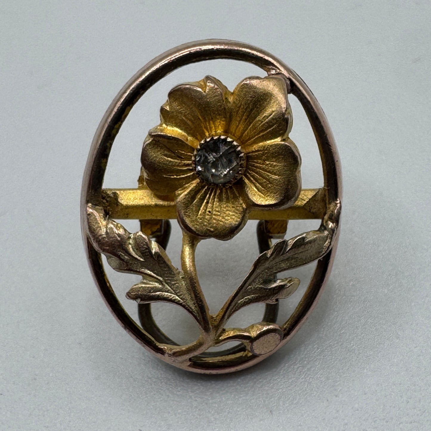 Passant de sautoir Art Nouveau - métal doré