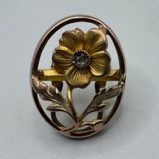 Passant de sautoir Art Nouveau - métal doré
