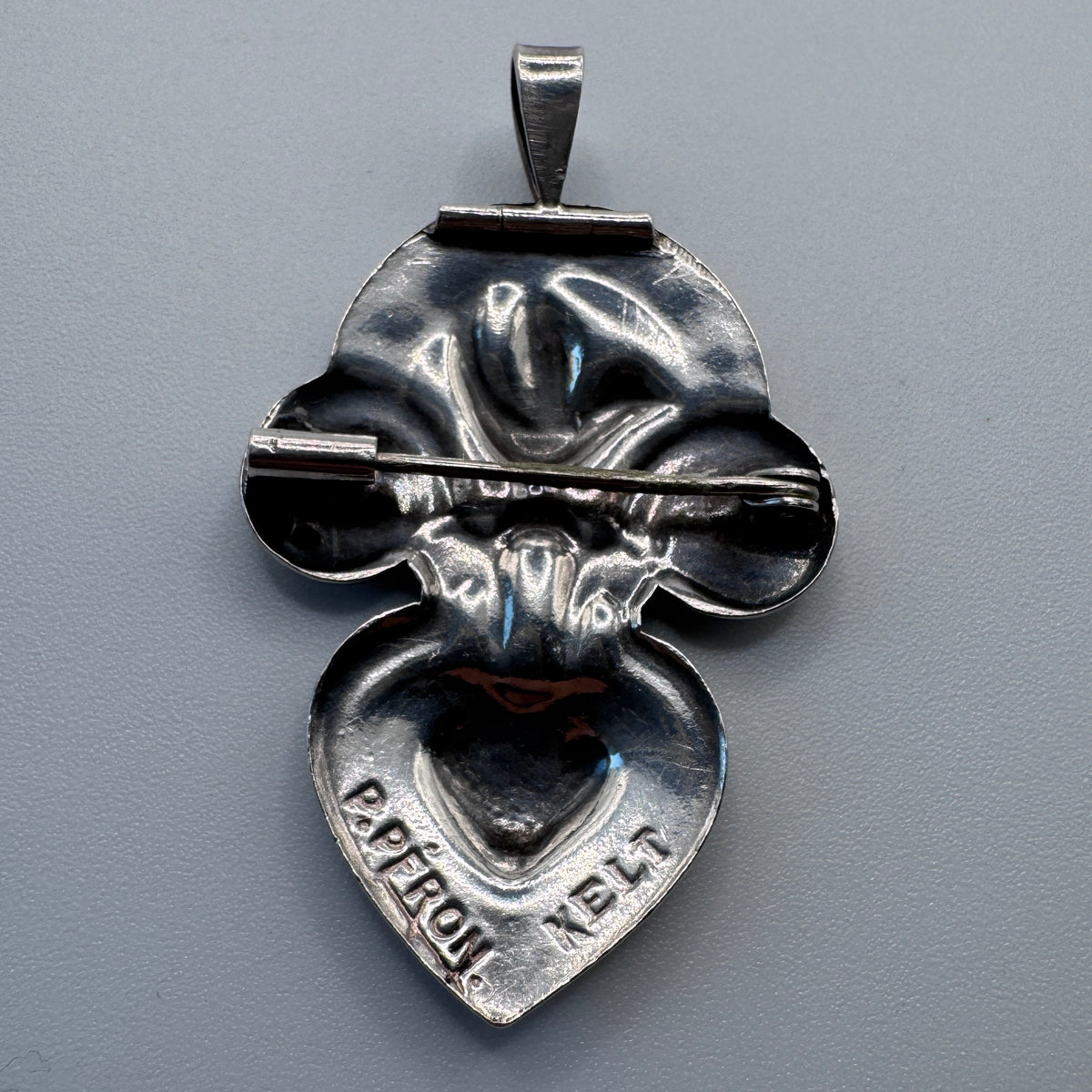 Broche ancienne bretonne KELT en argent signée Péron