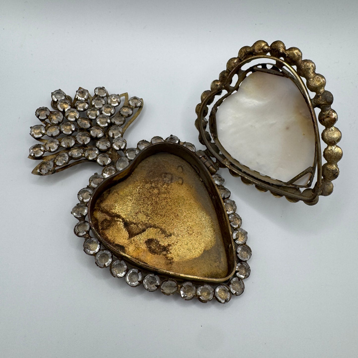 Porte Reliquaire ancien Napoleon III - ex voto - Coeur Sacré de Marie