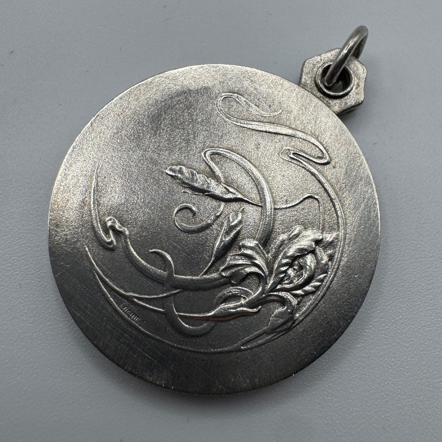Miroir de poche ancien vers 1900