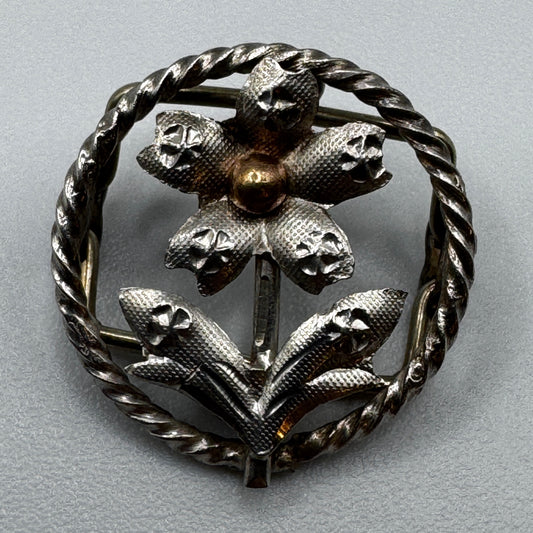 Passant de sautoir Art Nouveau - argent massif