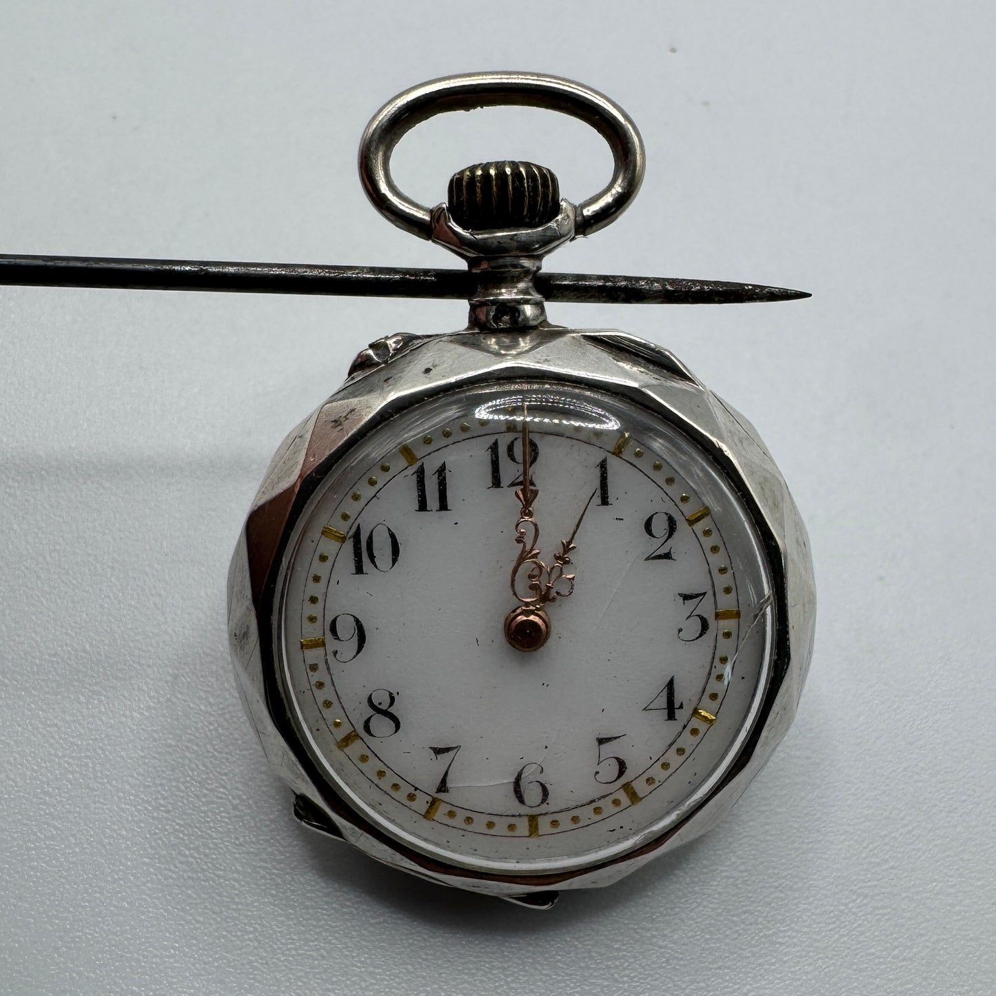 Montre de col à gousset Ancienne en argent