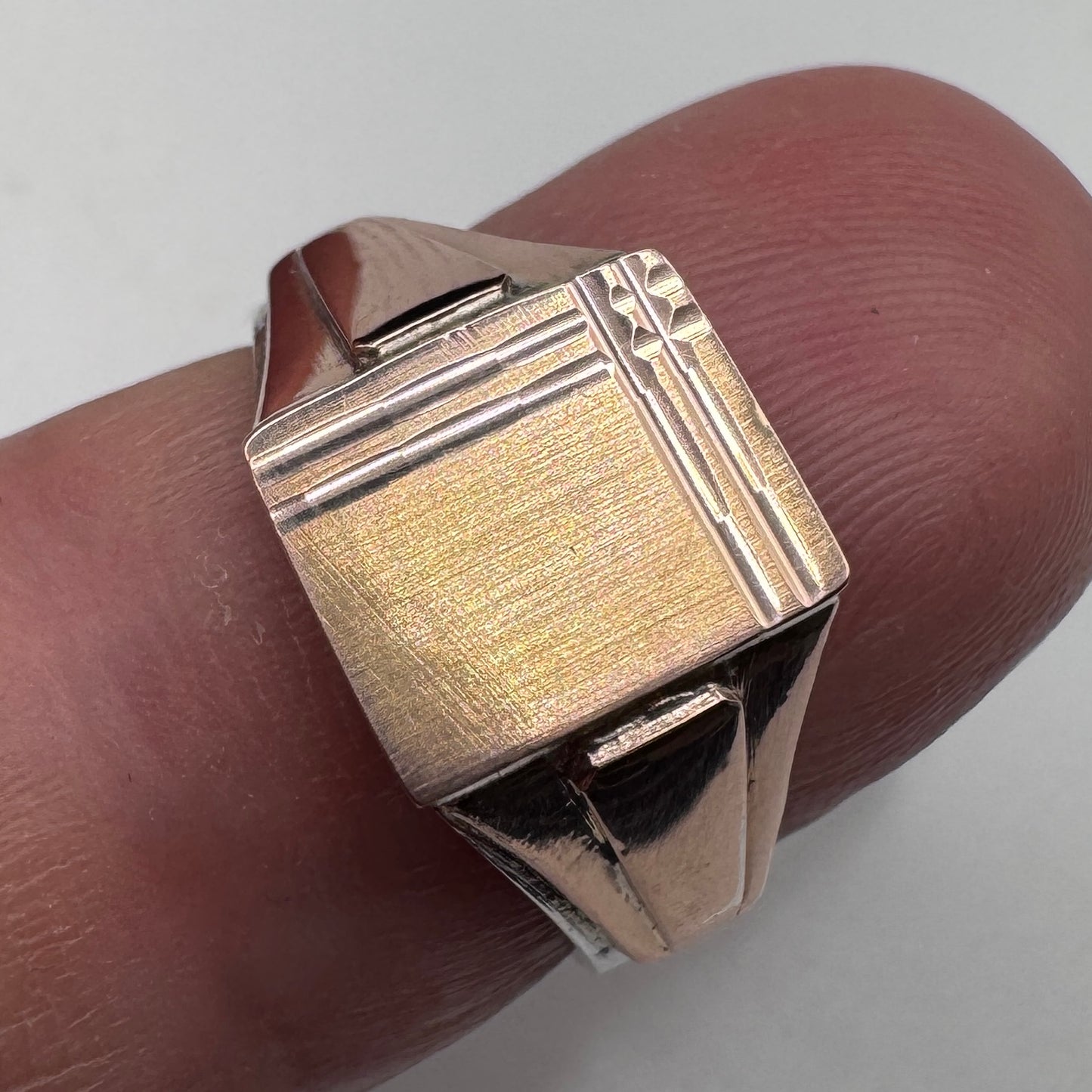 Superbe chevalière ancienne - argent et or