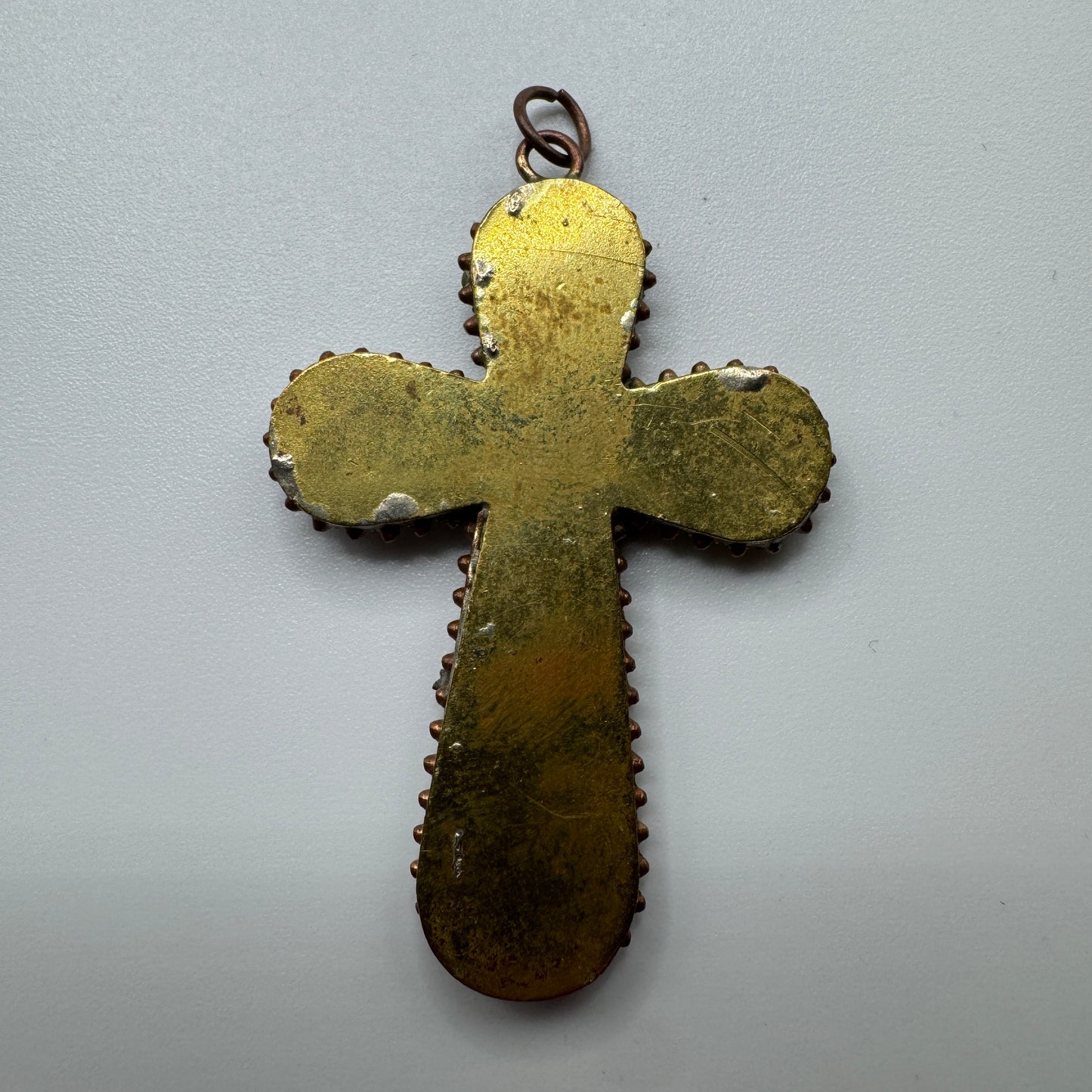 Croix ancienne En Micro Mosaïque ROMA Italie