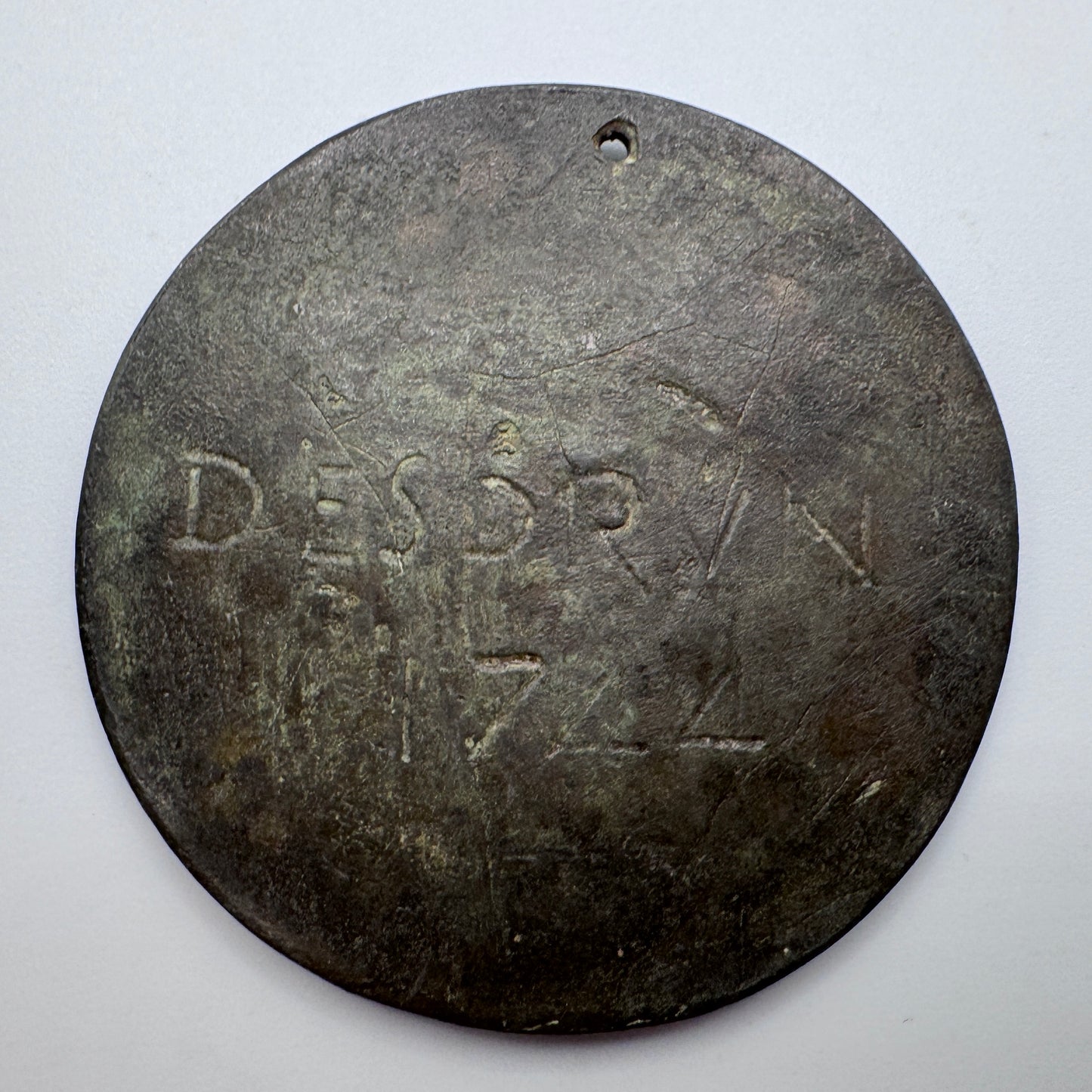 Rare Jeton ancien maison close - signé Desbrun 1744