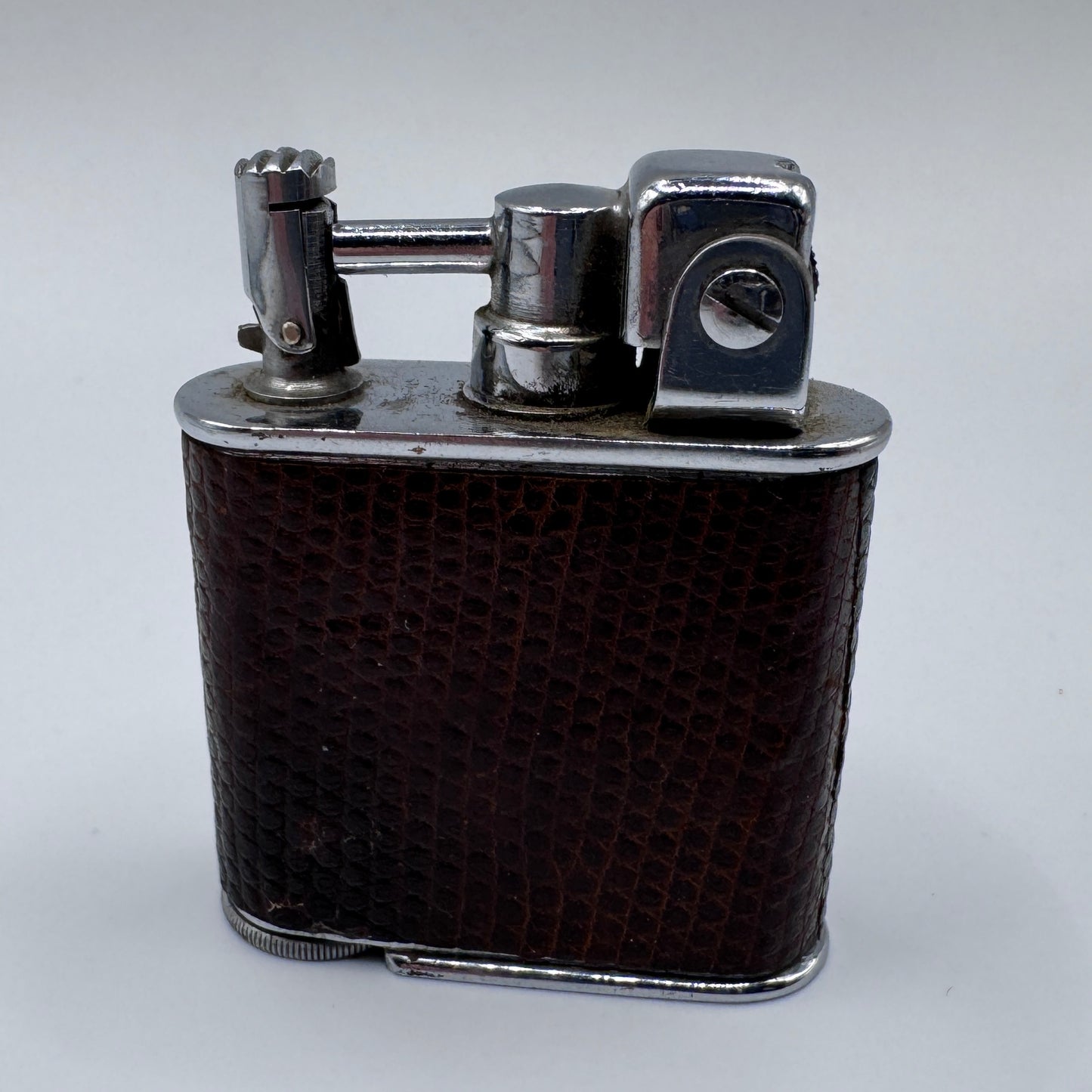 Briquet ancien à essence - LANCEL - cuir