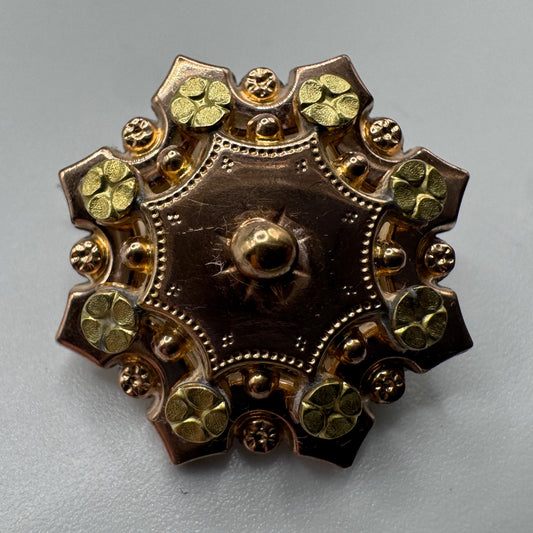 Broche ancienne en plaqué or - vers 1900
