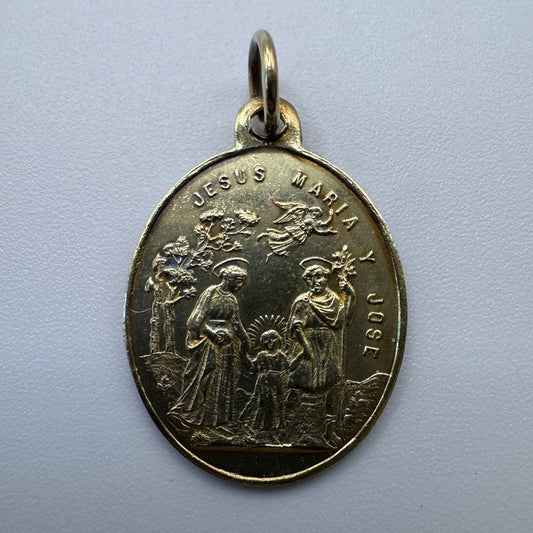 Medaille religieuse ancienne « La Sainte Famille »