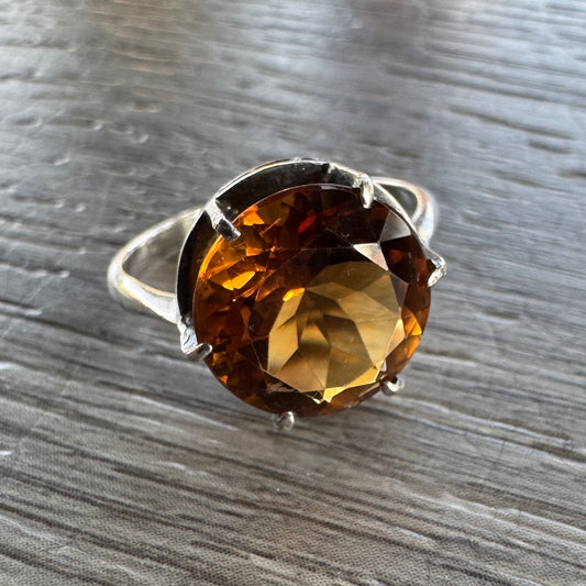 Bague ancienne en argent et pierre