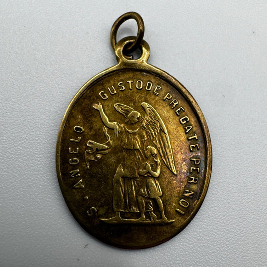 médaille religieuse ancienne « ange gardien »