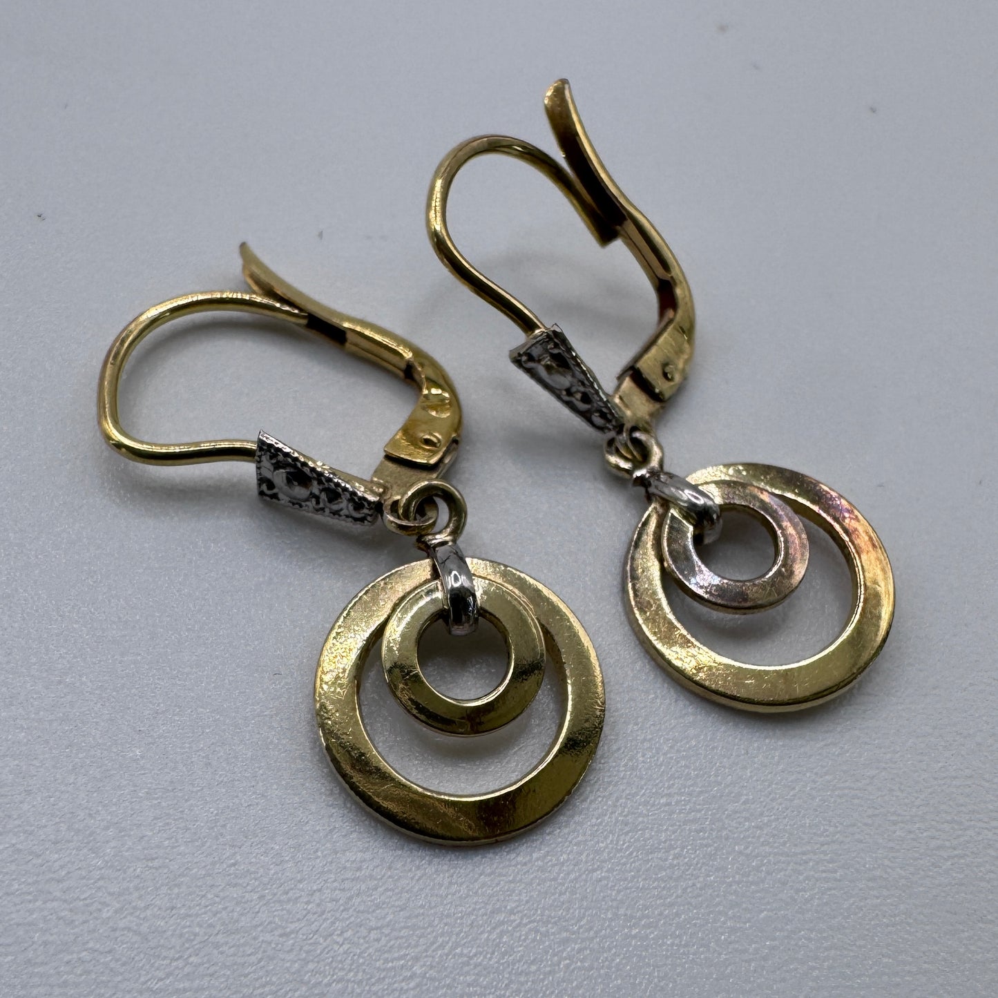 Boucles d’oreilles anciennes Art Deco - plaqué or