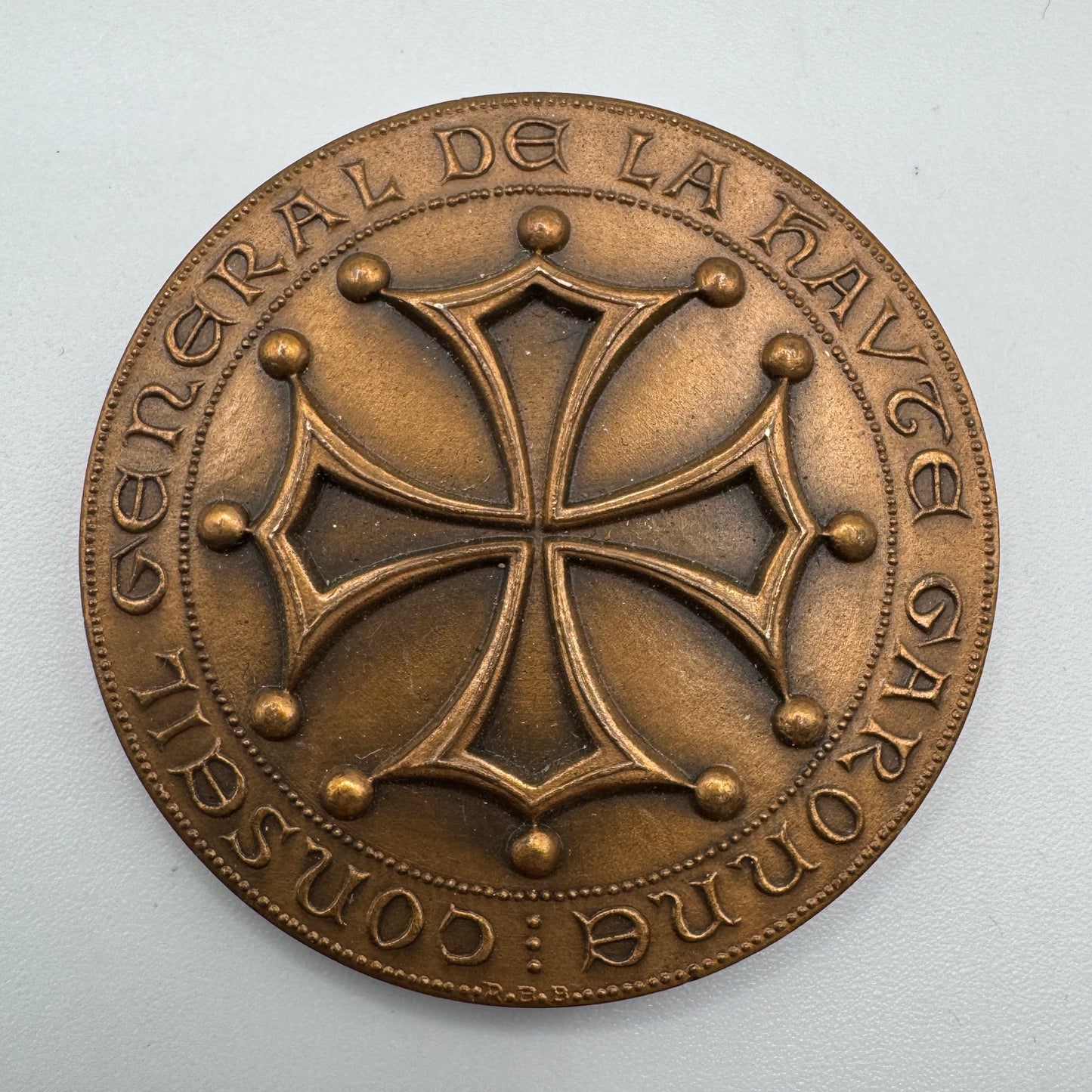 Médaille artistique ancienne en bronze « Conseil général Haute Garonne »