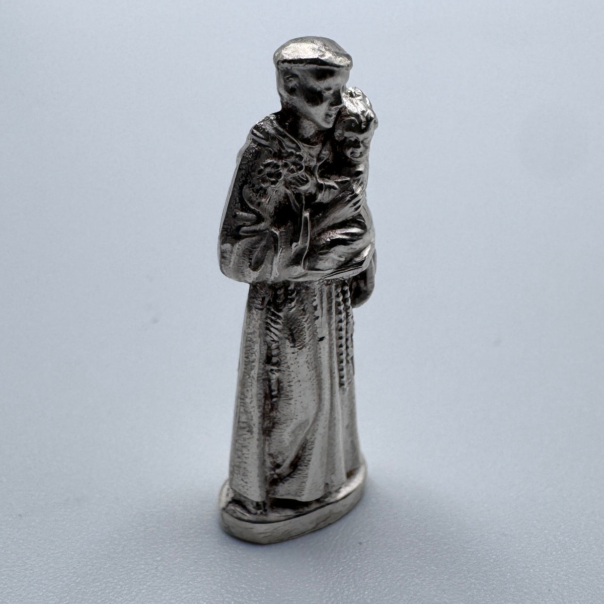 Objet ancien dévotion de voyage en argent - Saint Antoine