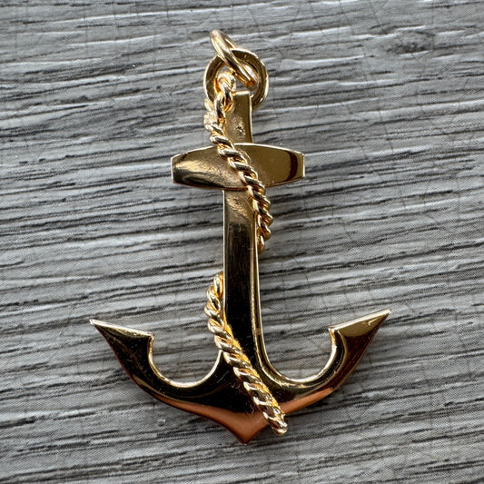 Pendentif - Ancre de Marine - Plaqué or