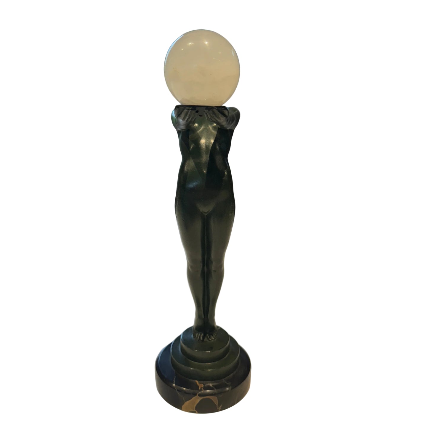 MAX LE VERRIER sculpture en fonte d'art modèle « Lueur » Art Déco 1930
