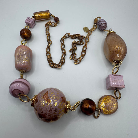 Superbe Collier vintage MILLEFIORI - perles de Murano