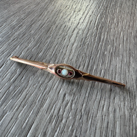 Broche ancienne Art Deco - plaqué or