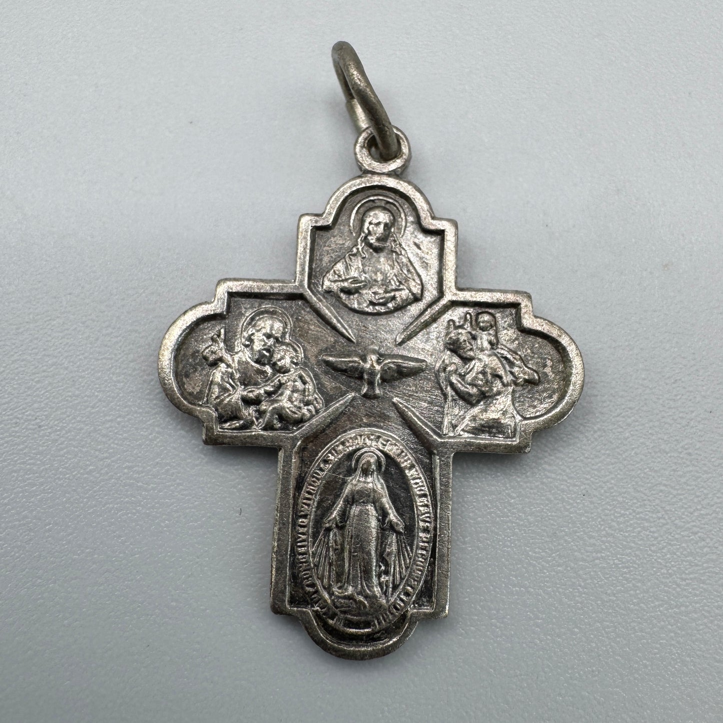 Médaille religieuse ancienne « croix des Saints »