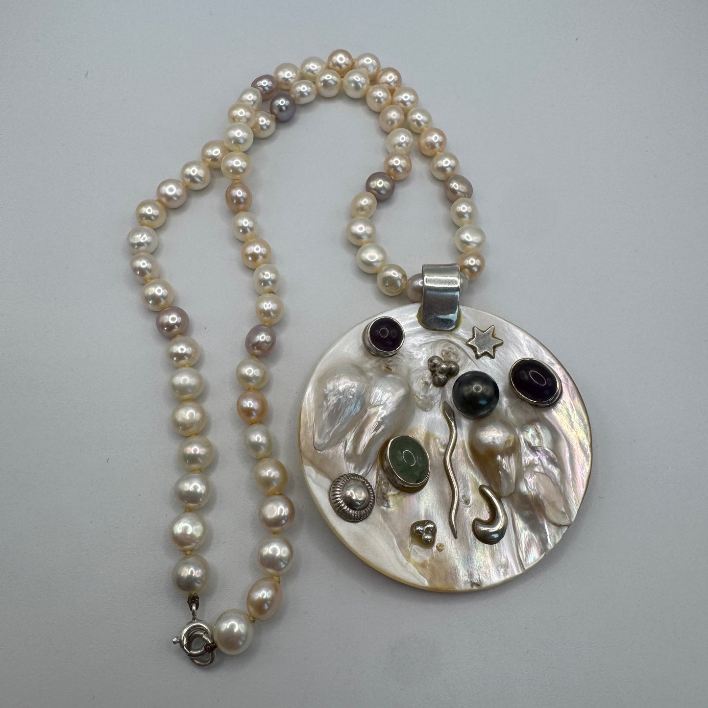 Superbe Collier créateur - perles de culture et argent