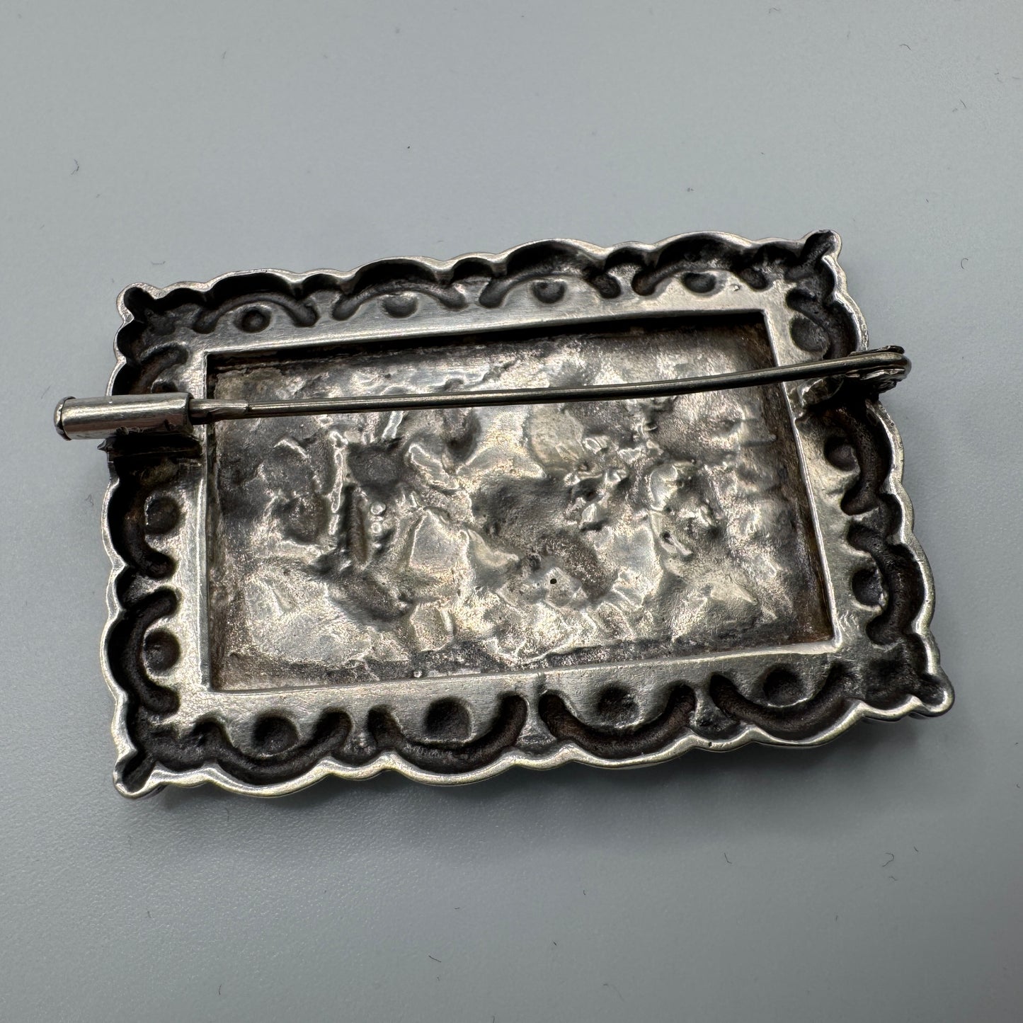 Broche ancienne Art deco - argent massif