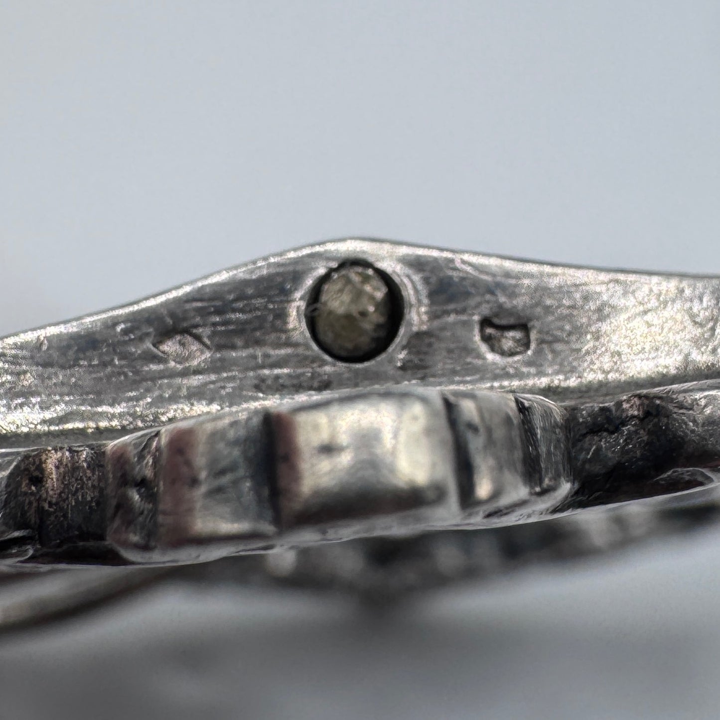 Boucle de ceinture ou vêtement XIXe - Argent massif