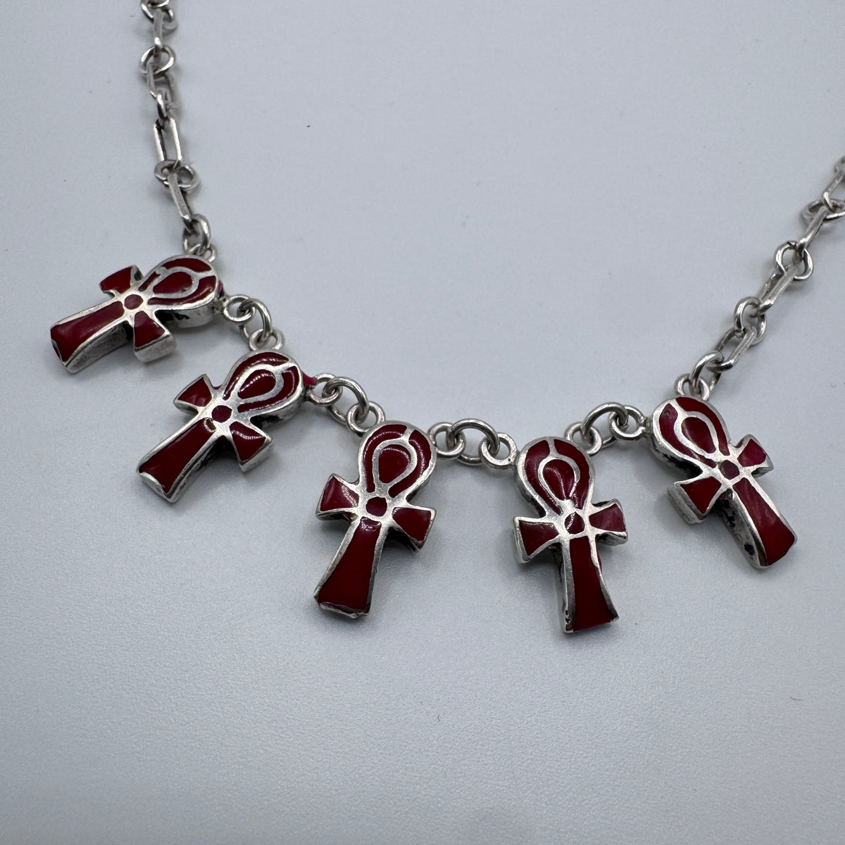 Collier ancien égyptien - en argent émaillé