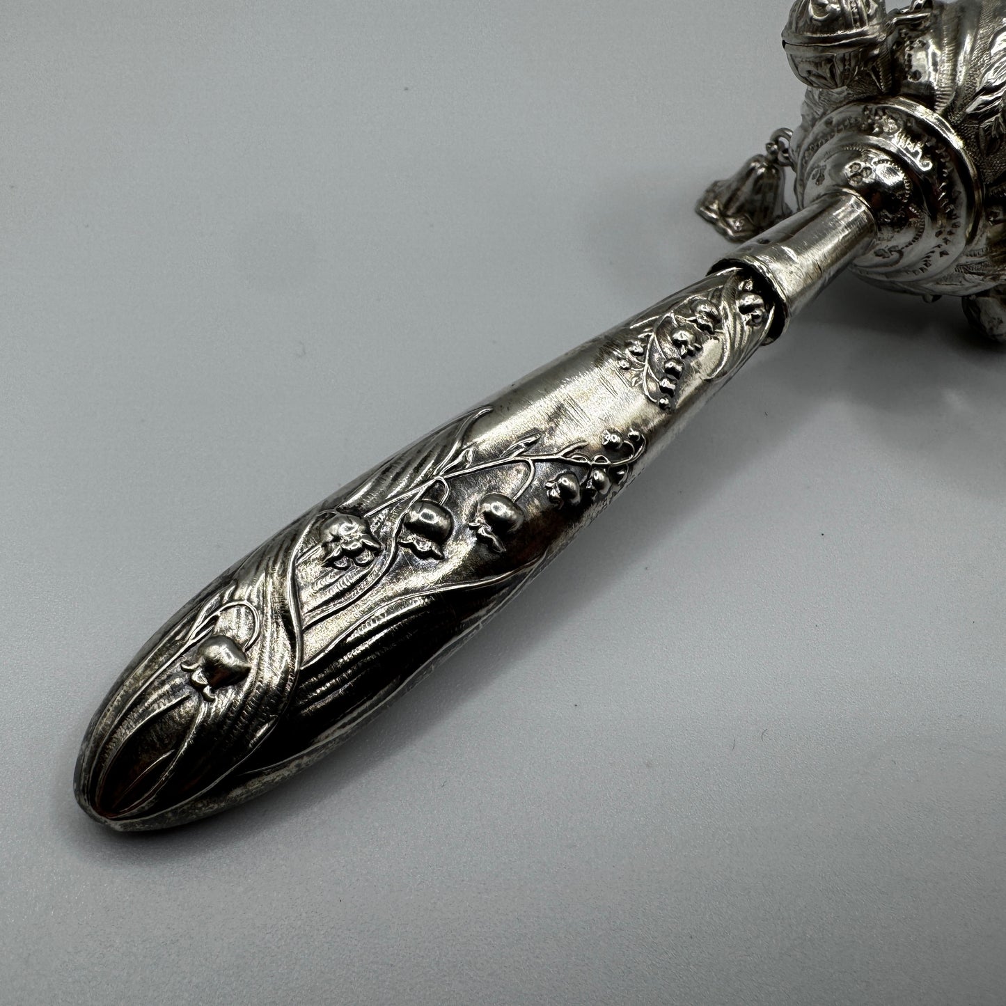 Rare Hochet sifflet ancien en Argent - époque 1900