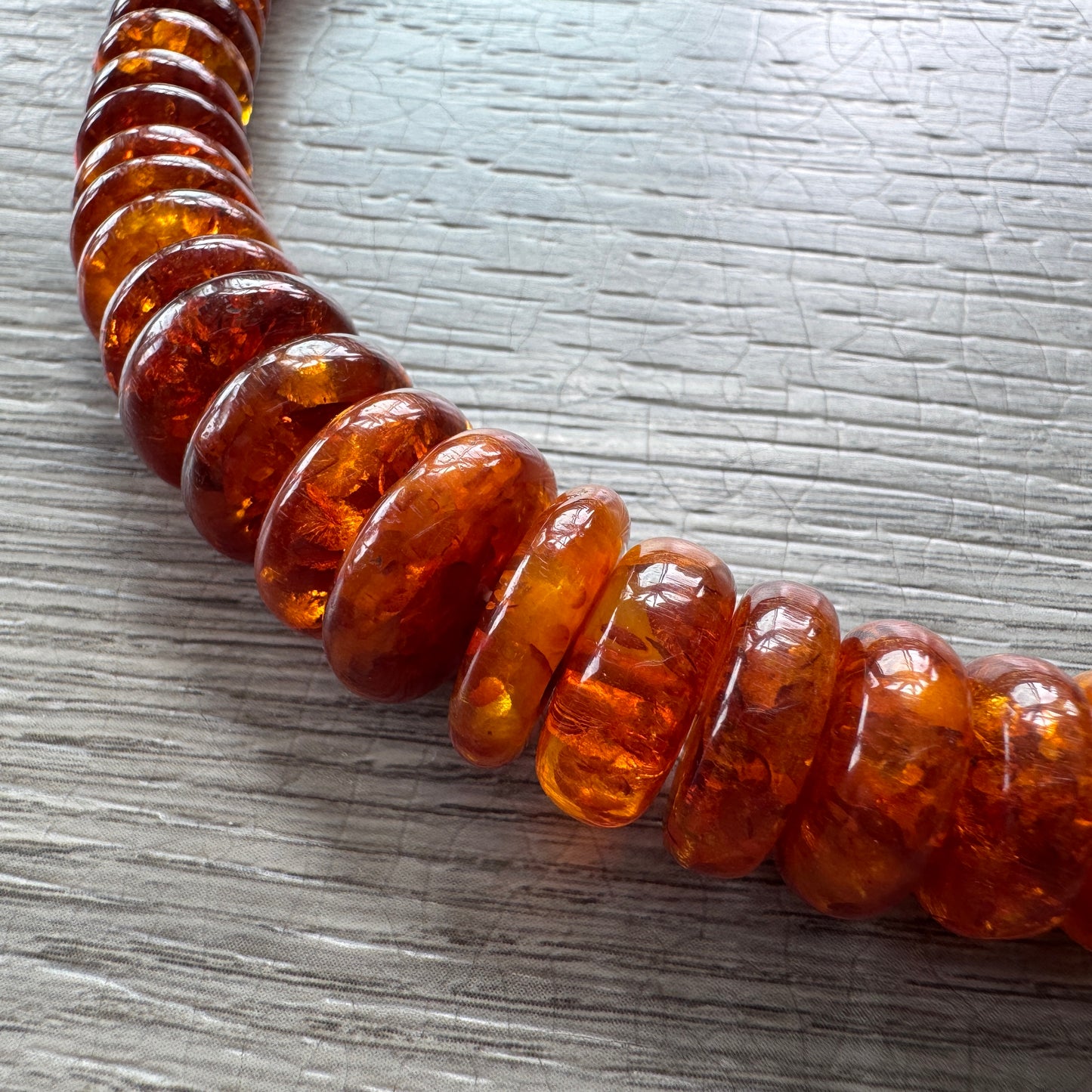 Grand Collier vintage en ambre