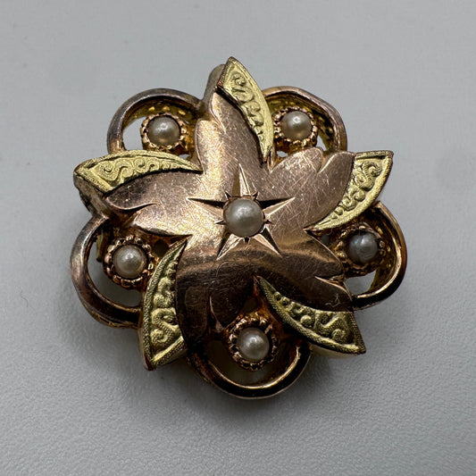 Broche ancienne vers 1900 - plaqué or