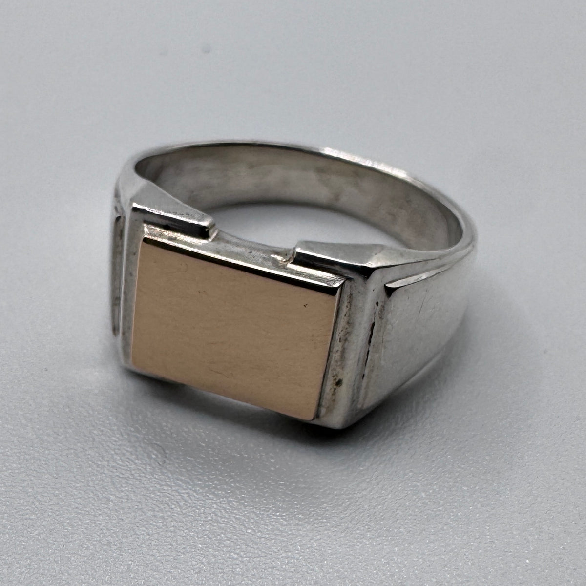 Superbe chevalière ancienne - argent et or