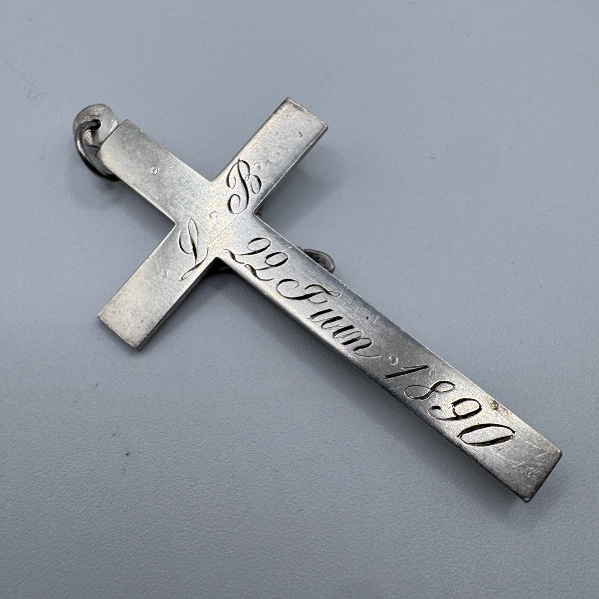 Croix pectorale ancienne - argent massif