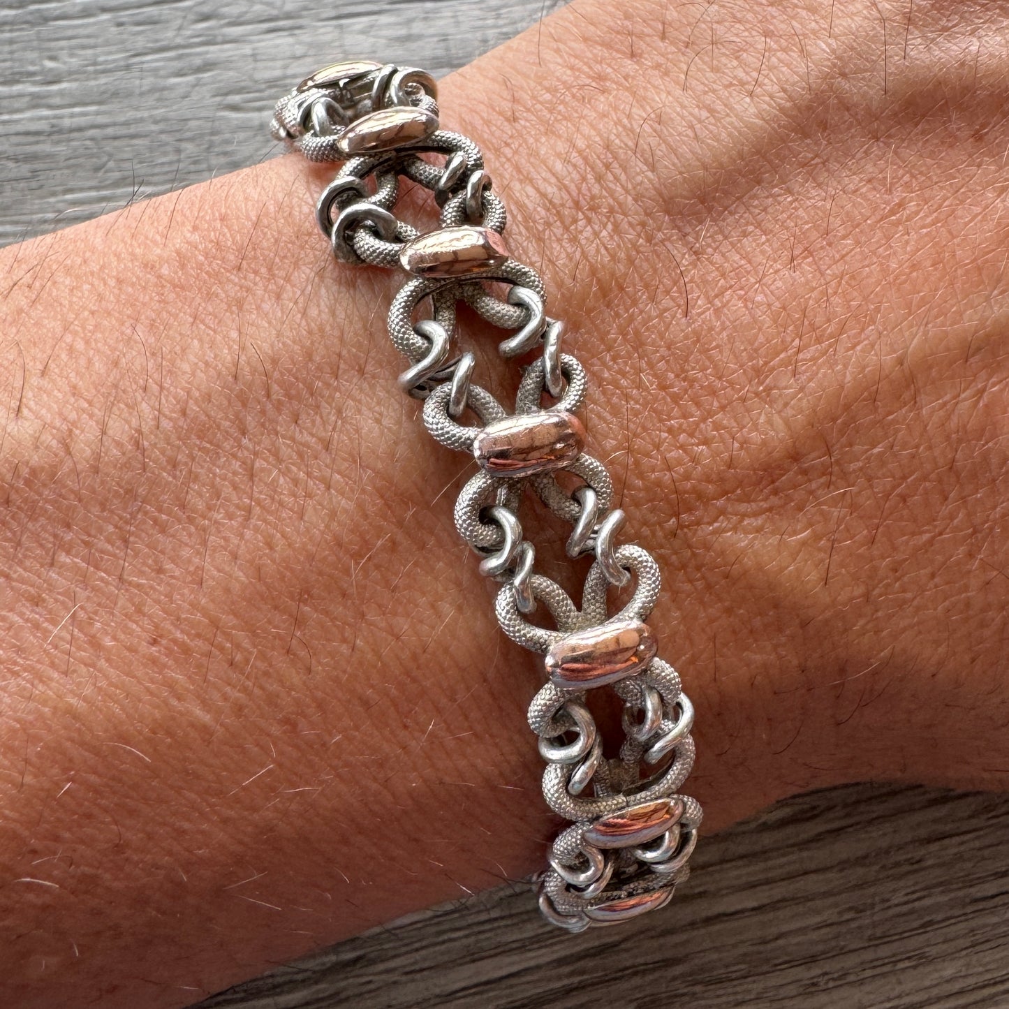 Bracelet ancien en argent vers 1900